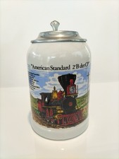 American Standard 2'B der CP Bierkrug mit Zinndeckel Eisenbahn Motiv - 0,5l