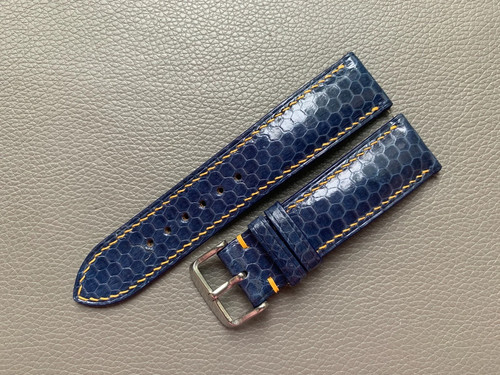 Marineblau echt schlangenhaut - marineblau,