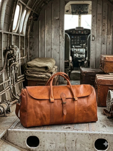 Leder reisetasche - leder,