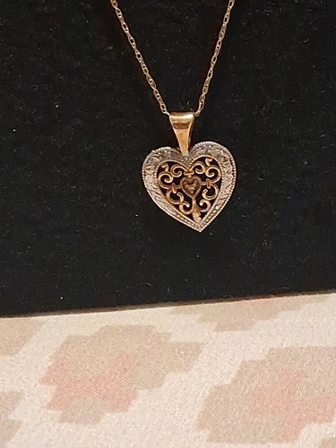 10kt gold filigran herz - gold,
