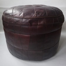 Pouf hocker echtleder - pouf,