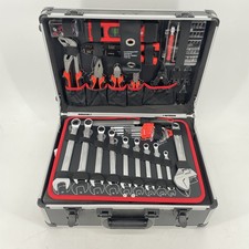 Meister Werkzeugtrolley 156-teilig - Werkzeug-Set-Mit Rollen- Teleskophandgriff,