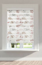 Klemmfix Doppelrollo Klemmrollo Duo Easyfix Rollo Blätter grau-braun gemustert 