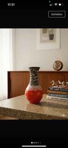 Vintage fat lava vase - fat,