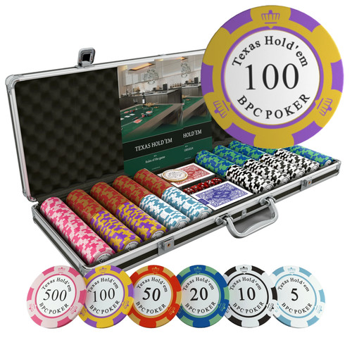 Pokerkoffer mit 500 clay - 500,