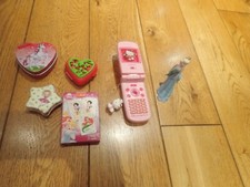 6 x Konvolut Disney Karten Lillifee Blechdosen Reisedose Spielhandy teils neu