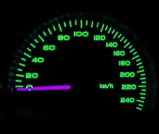 Grün LED Armaturenbrett Tacho