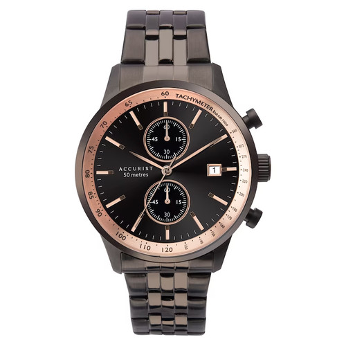 Accurist black - black, rose
