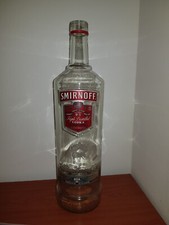 Flasche Dekoflasche Wodka Vodka Smirnoff 3-Liter LEER!  mit Pumpe - Spardose
