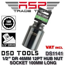 DSD TOOLS 46mm 1/2" Bohrer 12 Punkt Deep Impact Naben Nuss Nuss 100mm lang DS1141