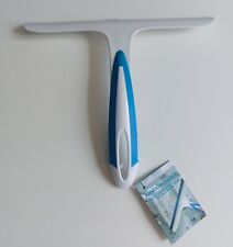 Duschabzieher Duschwischer Glasabzieher Dusche Glas Fensterabzieher  Blau/Weiß