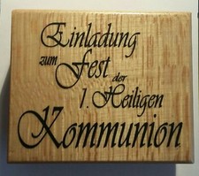 Stempel Motivstempel Einladung zum Fest der 1.heiligen Kommunion 