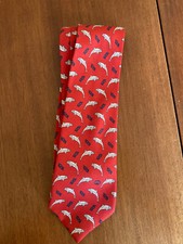 Gucci Delphine originale Krawatte 100% Seide rot Italien 9 cm