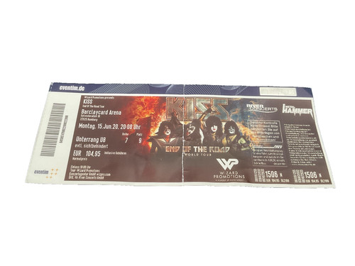 Kiss konzert karte vom - kiss,,