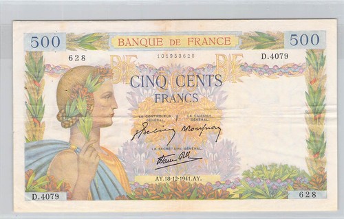 500 francs paix frankreich - francs,