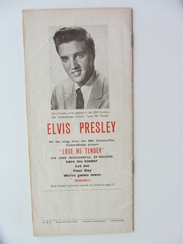 Elvis presley orig 1957 his - elvis,