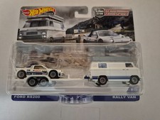 Hot Wheels Team Transport: Ford RS 200  + Rally Van / Neu in OVP