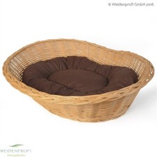 Hundekorb Tierkorb WEIDENPROFI Hundebett Tiermöbel oval Körbchen Weidengeflecht