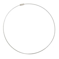 Halsreif Edelstahlseil mit Drehverschluss Farbe Edelstahl 44 cm nenad-design