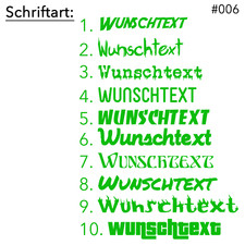 40cm Wunschtext Aufkleber