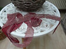 3 m Strassband zum Aufnähen rot / silber Glitzer-Steinchen B 4,5 cm NEU