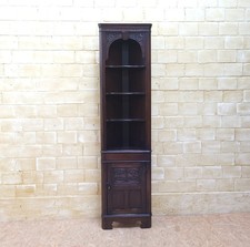 ANTIK! Eckschrank restauriert Eckvitrine um 1940 Eiche massiv