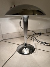 Tischlampe Art Deco aus den 90er - Pilzlampe - Chromlampe- Vintage - Mid Century