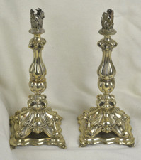 2 Jürst & Co. Berlin Messing-Kerzenleuchter, ca. 40 cm hoch !