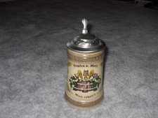 Bierkrug mit Zinndeckel 0,5 L