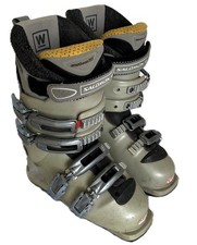 Salomon Performa 7.0 Damen Skischuhe 23 UK4 EU36 2/3 verstellbar hellgrau beige