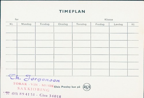 Stundenplan elvis presley - elvis,
