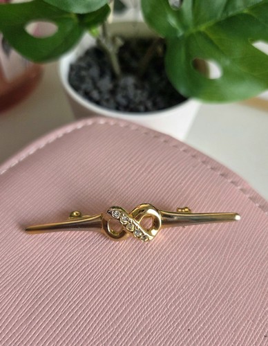 Vintage infinity brosche gold - brosche,