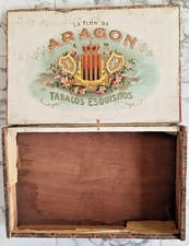 historische Zigarrenkiste, Georg Schrader & Co, ARAGON, Bremen, Holz, leer
