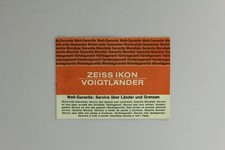 Garantieschein Zeiss Ikon