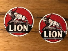 2x Öl Vintage Aufkleber