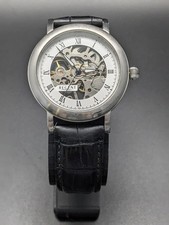 REGENT F1389 Herrenuhr Armbanduhr Wasserdicht 40 mm Krokoprägung schwarz
