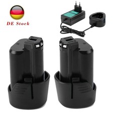 2X Für BOSCH BAT411 BAT412 GSR GSB GSA GWI GDR 10.8V-LI 3,0AH 12V Akku/Ladegerät