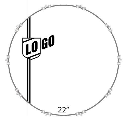Bassdrum fell logo aufkleber - bassdrum,