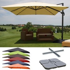 Gastronomie-Luxus-Ampelschirm HWC, Sonnenschirm Ø 4,30 m - 3x3 m