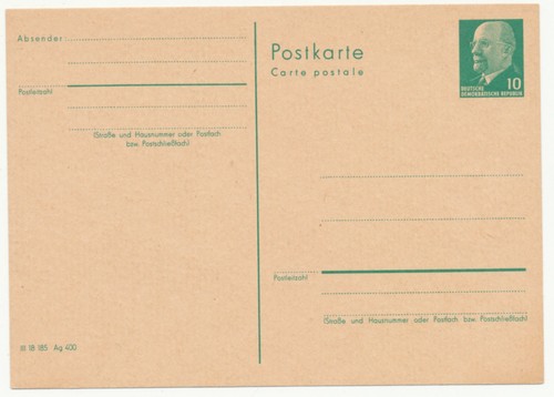 Ddr 1961 ganzsache - ddr,