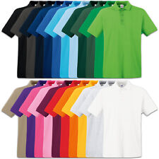 4er Fruit of the Loom Premium Poloshirt S M L XL XXL XXXL 100% Baumwolle Shirts