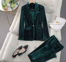 Damen Cord Anzug,elegant,neu,Größe 42-44,grün,etwas Glänzend