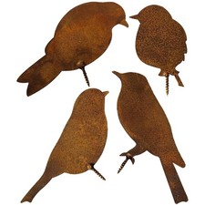 Rost Vogel Gartendekoration für Außenbereich aus Metall