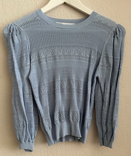 Zara strickoberteil hellblau - strickoberteil,