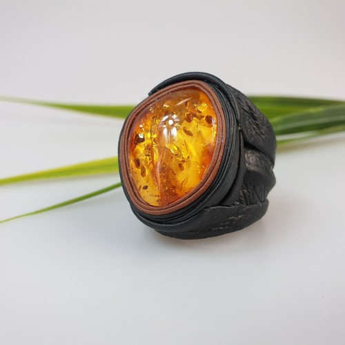 Leder ring verstelbare grosse