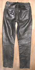 lange  POLO  Damen- LEDERJEANS / Motorrad - Lederhose in schwarz ca. Gr. 40-42