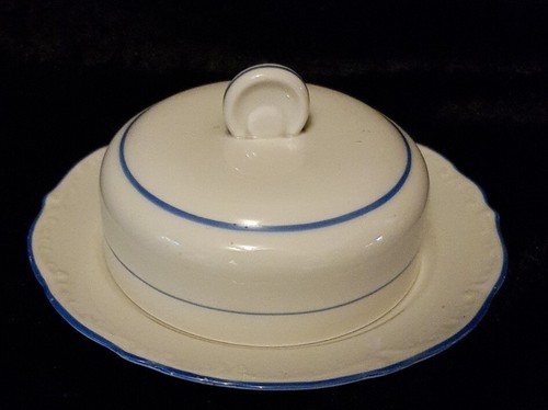 Butterdose rund blau - /, creme