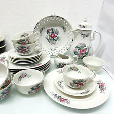 AW August Warnecke Family Rose Mokka- Teeservice 6 Personen 22 tlg