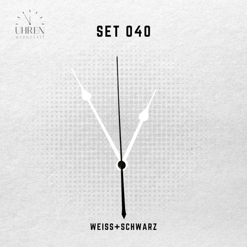 Zeigersatz 110mm schwarz weiß