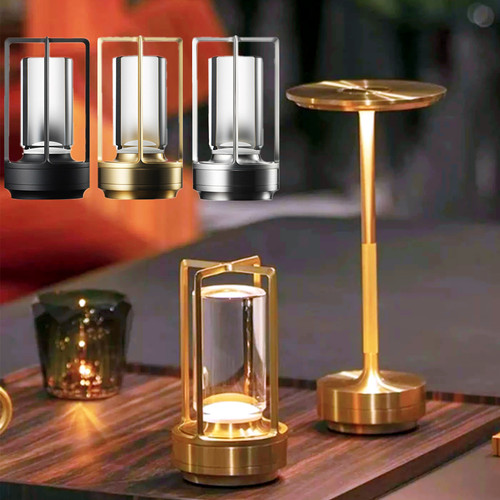 Led tischlampe kabellos - led, gold